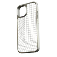 Funda holográfica cromada para iPhone 14 Pro - Diseño de cuadrícula 3D