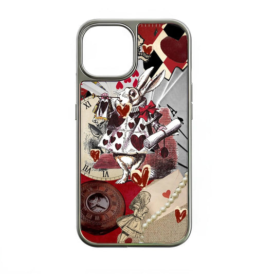 Holographic Chrome Phone Case - Alice in Wonderland Inspired Design