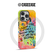 Funda para teléfono con frase de amor vibrante: "Amar a alguien" 