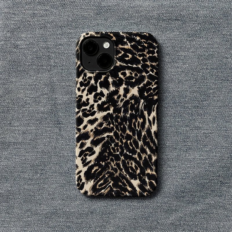 Textured Leopard iPhone Case – Bold & Durable Protection
