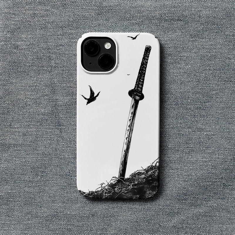 Samurai Sword Art Phone Case 2025 – Minimalist Katana Design