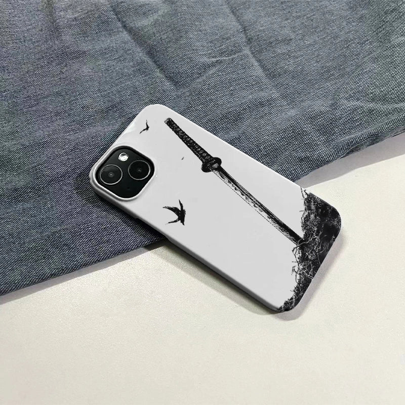 Samurai Sword Art Phone Case 2025 – Minimalist Katana Design