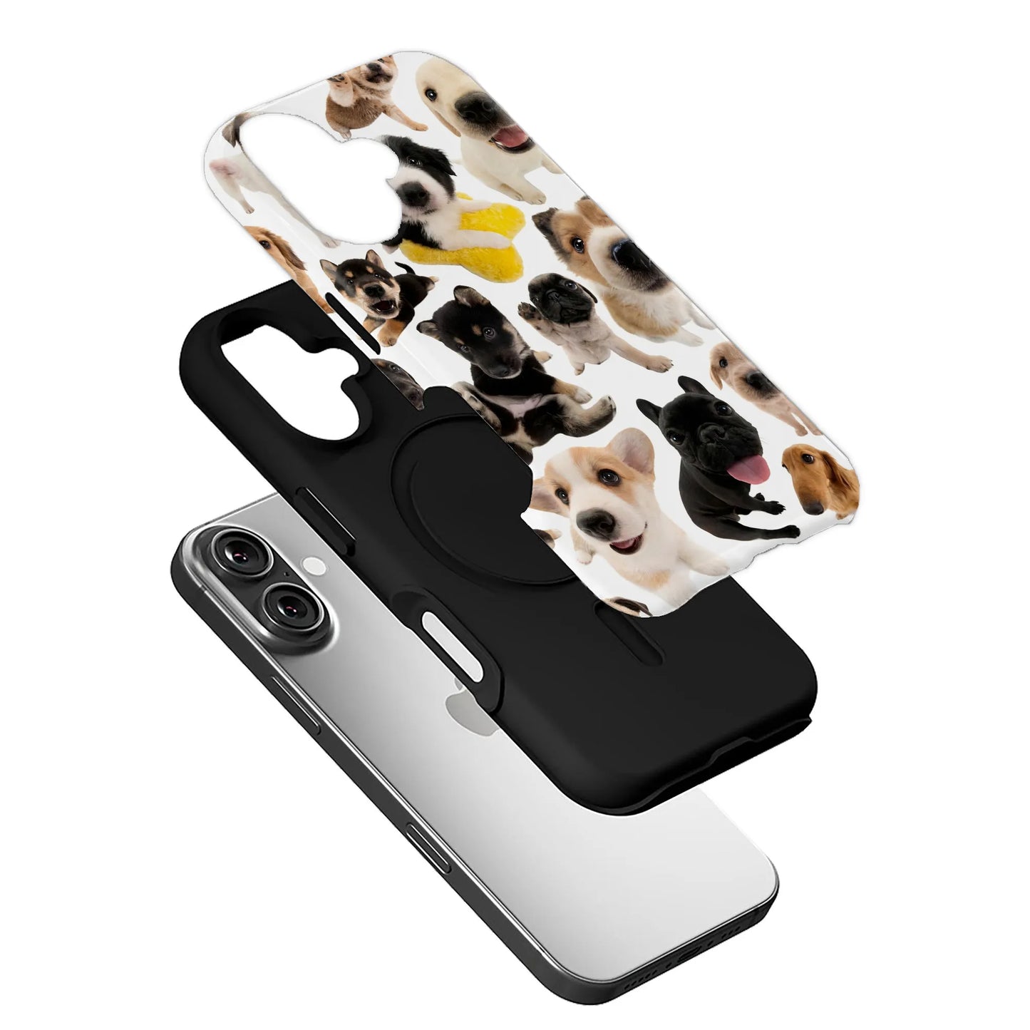 사랑스러운 강아지 폰 케이스 2025 – 귀여운 강아지 콜라주 디자인