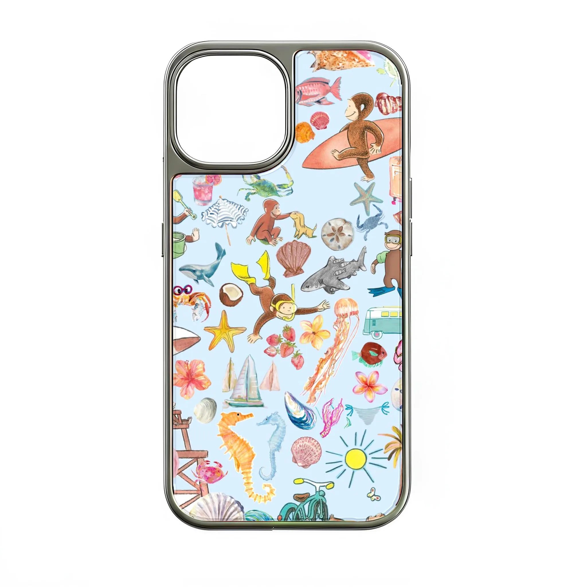 Colorful Adventure Holographic Phone Case - Fun Beach Vibes