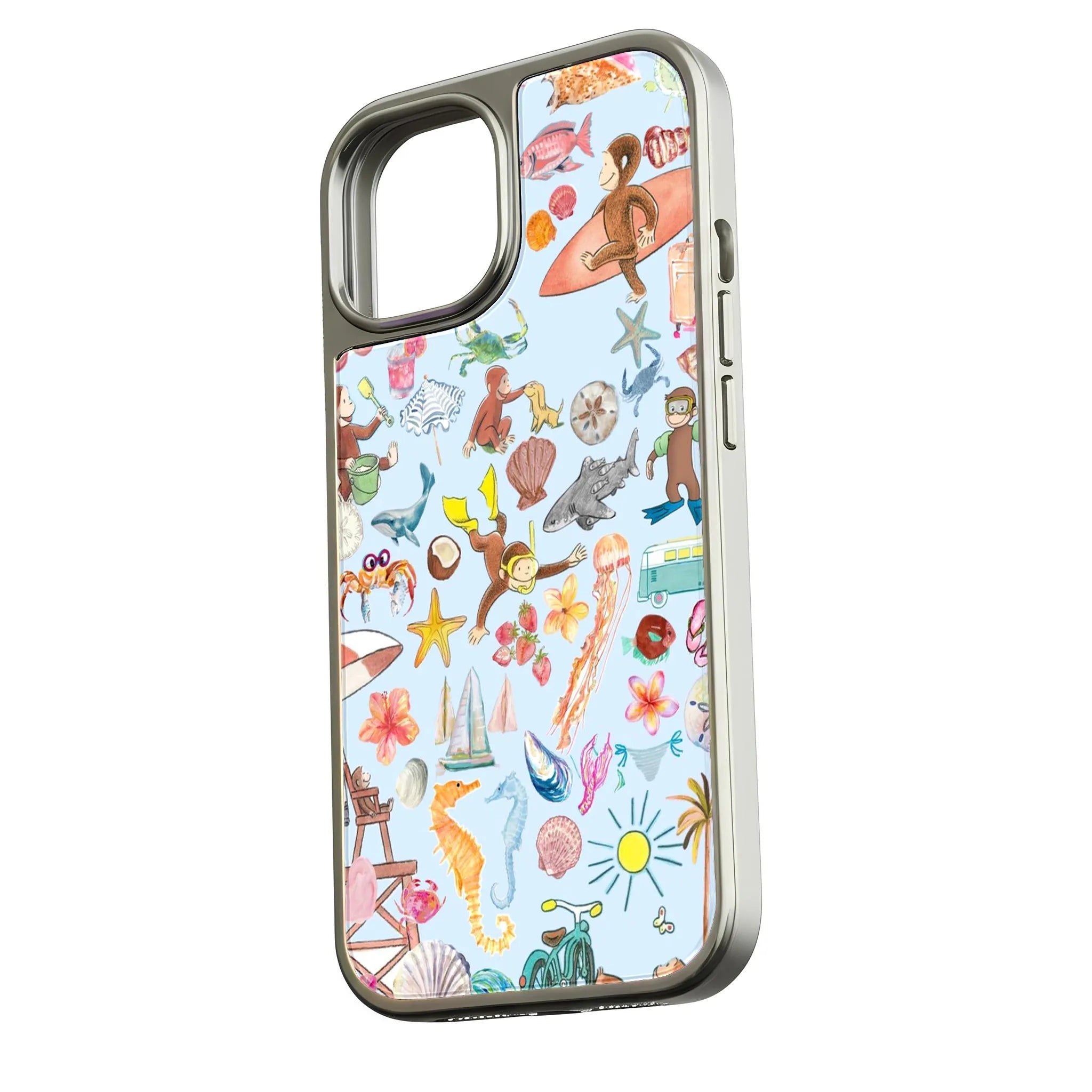 Colorful Adventure Holographic Phone Case - Fun Beach Vibes