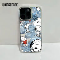 Funda para teléfono con dibujos de Snoopy: diseño holográfico y estética colorida