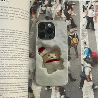 Snowy Christmas Bear Phone Case – Cozy and Festive Design