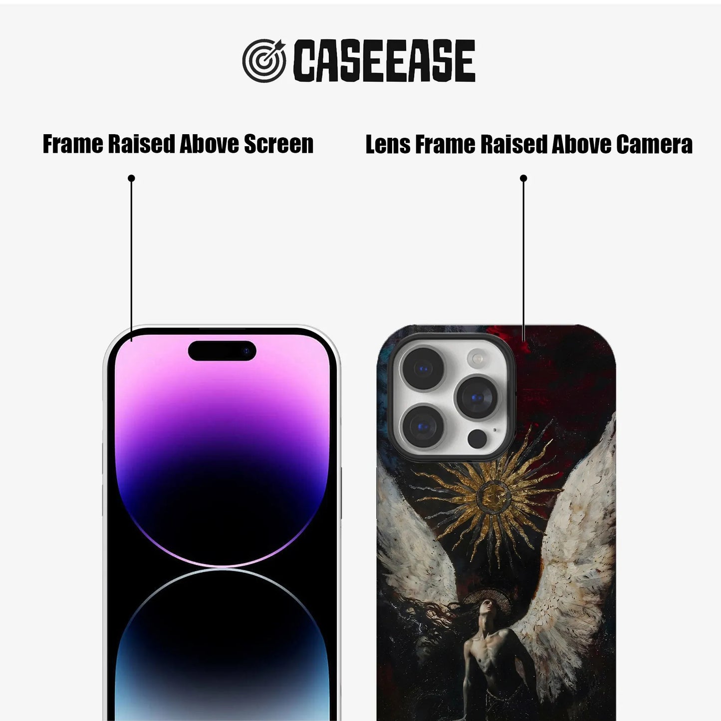 다크 엔젤 폰 케이스 2025 – 고딕 판타지 아트 디자인