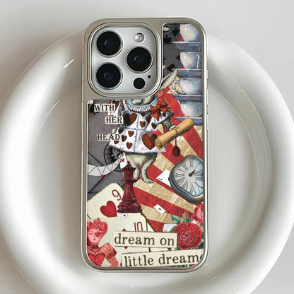 Holographic Chrome Phone Case - Wonderland Rabbit Design