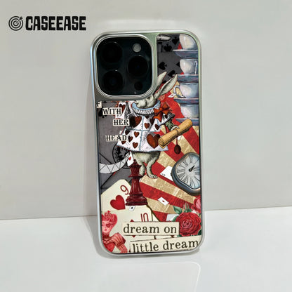 Holographic Chrome Phone Case - Wonderland Rabbit Design