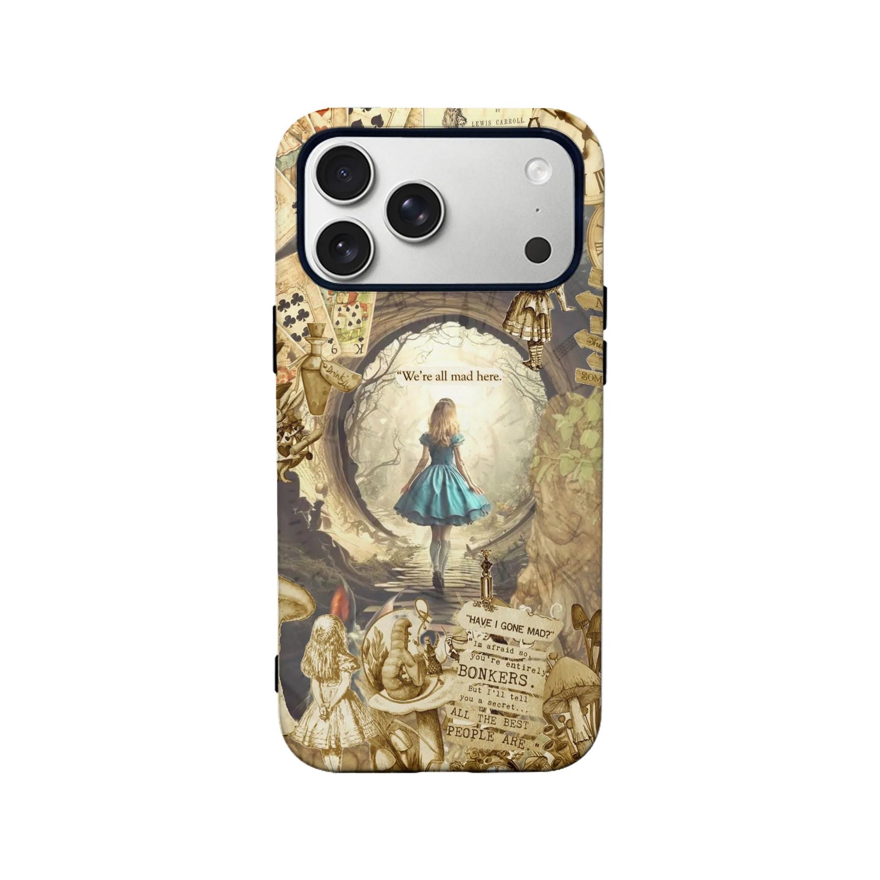 Funda de teléfono vintage de Alicia en el país de las maravillas