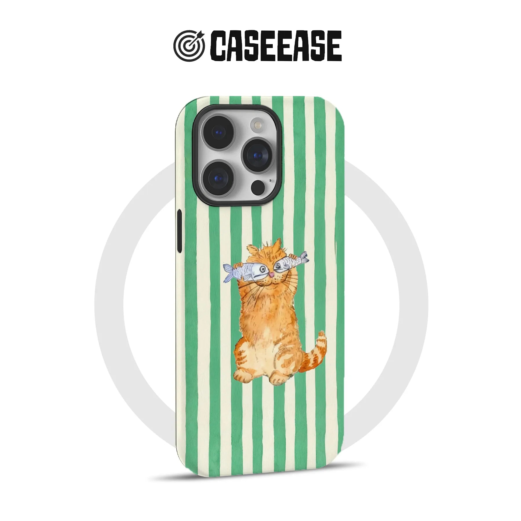 Cute Cat with Fish Phone Case