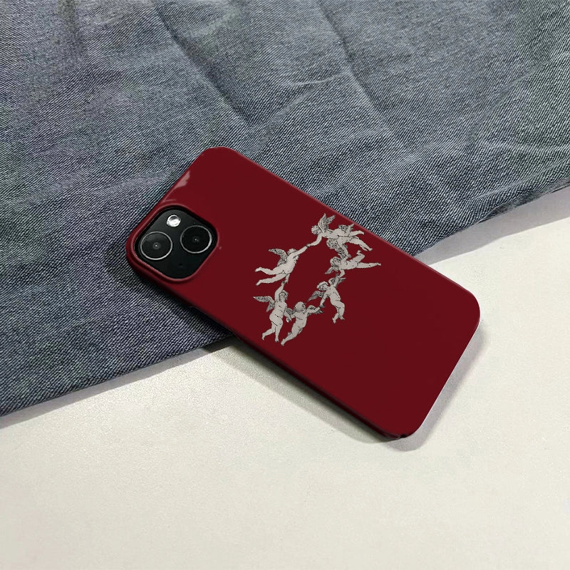 Cherub Circle Phone Case – Heavenly Red Design
