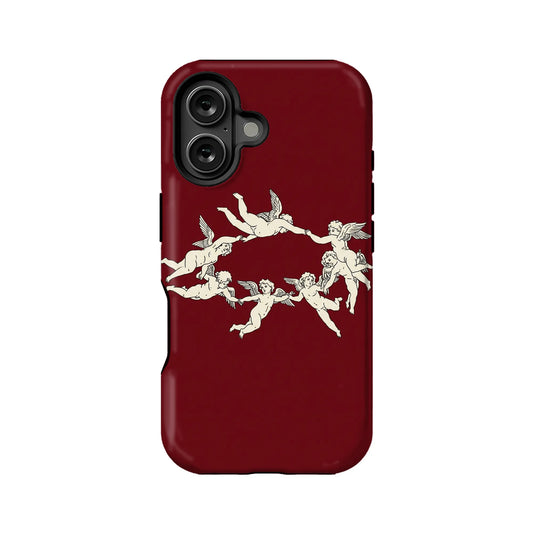 Cherub Circle Phone Case – Heavenly Red Design