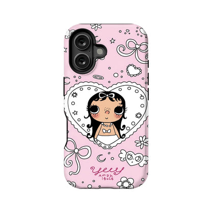 Cute Pink Cartoon Girl Phone Case