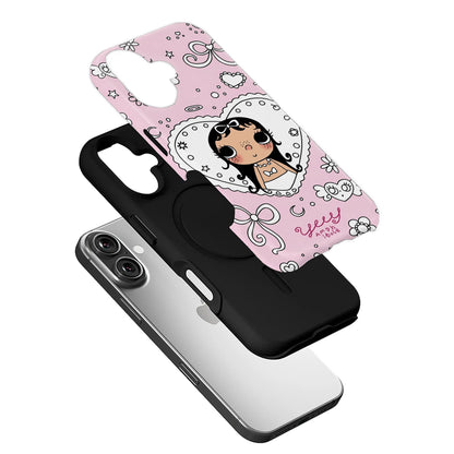 Cute Pink Cartoon Girl Phone Case