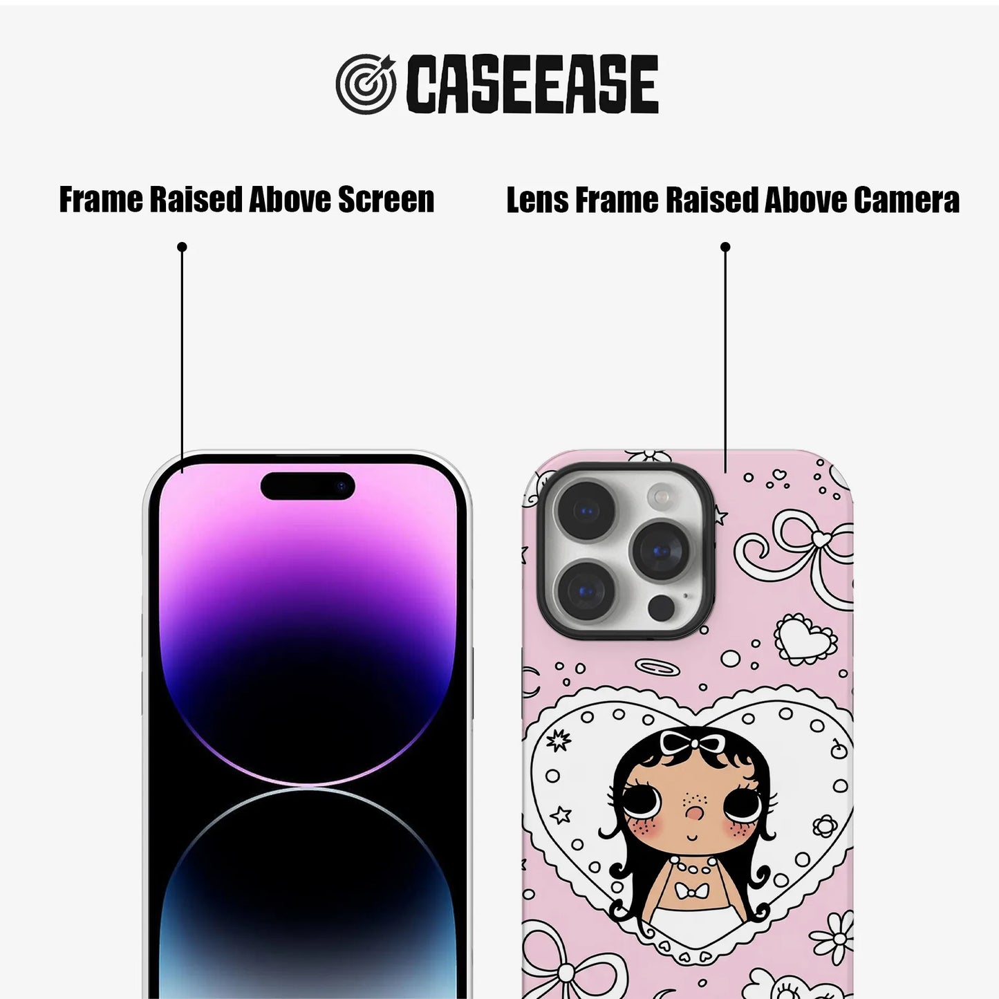 Cute Pink Cartoon Girl Phone Case