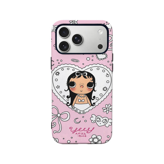 Cute Pink Cartoon Girl Phone Case