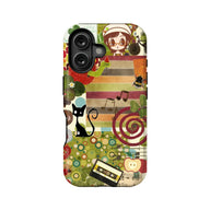 Funda para teléfono con collage colorido