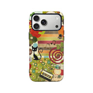 Funda para teléfono con collage colorido