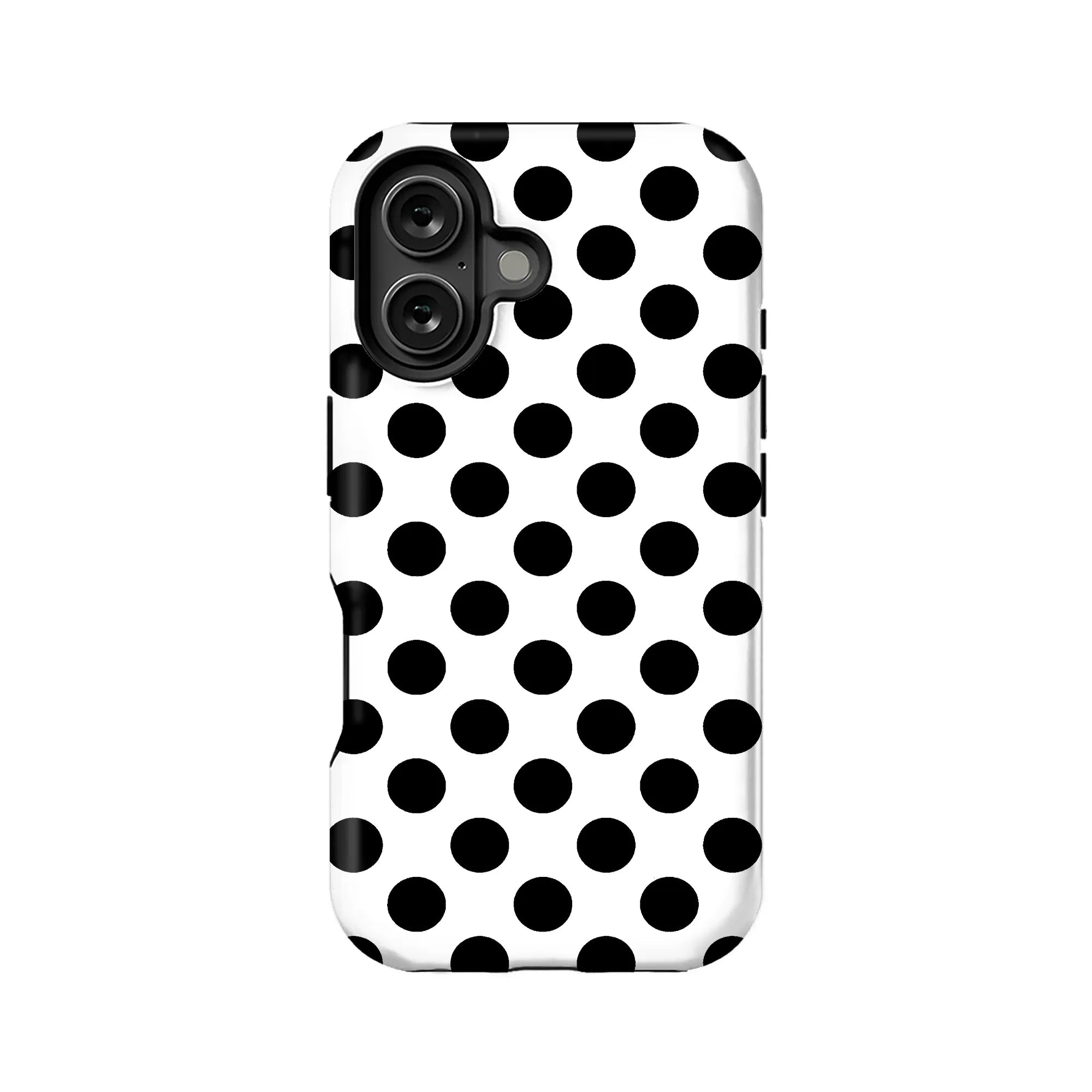 Funda clásica para teléfono con lunares negros