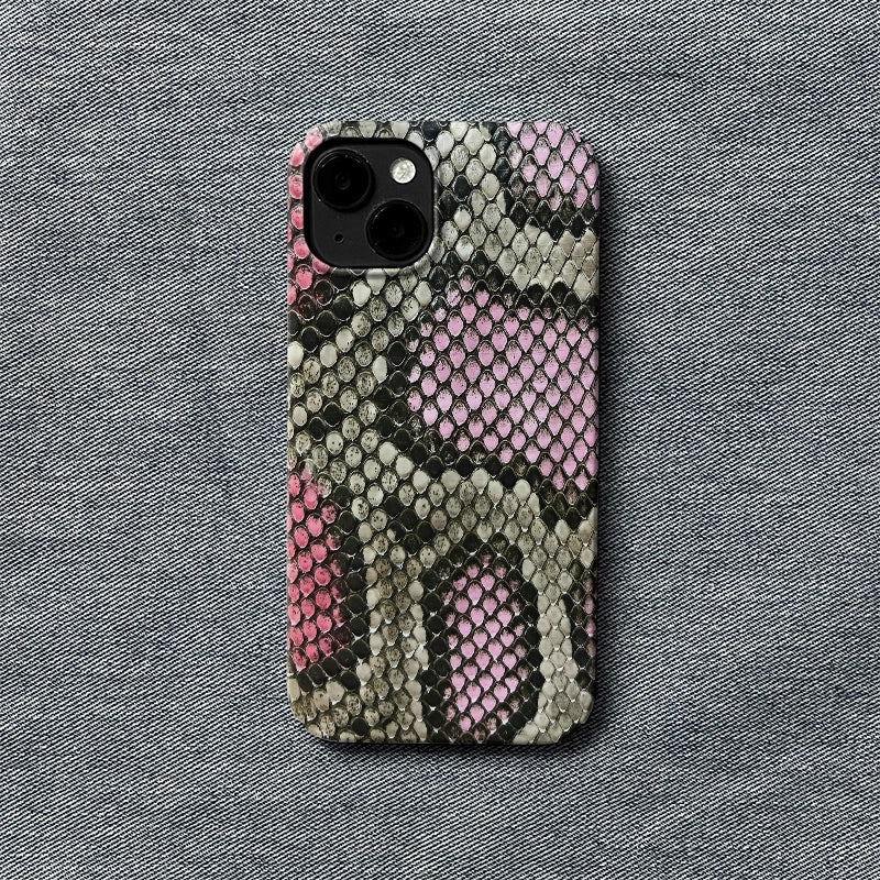 Pink Python Snake Skin Phone Case – Luxe Reptile Pattern