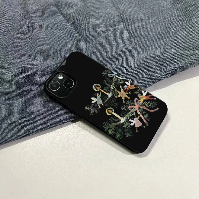 엔젤 크리스마스 장식 폰 케이스 - 축제의 우아함과 보호