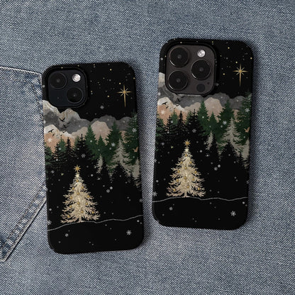 Golden Christmas Night Phone Case