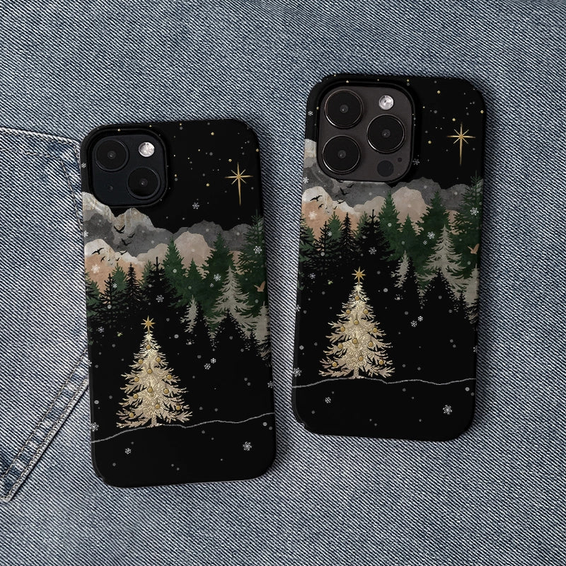 Golden Christmas Night Phone Case