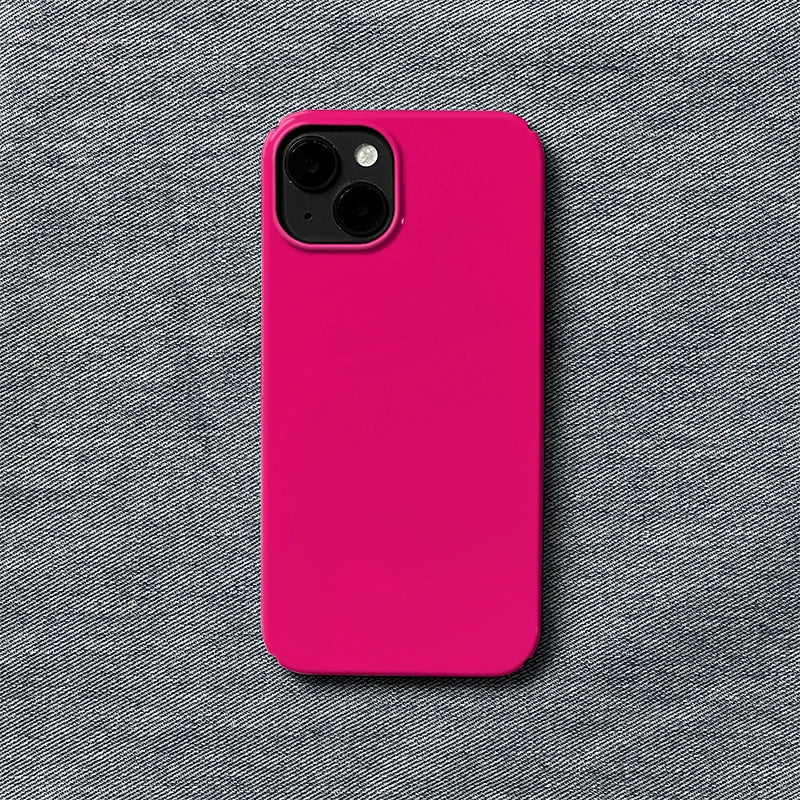 Bold Solid Color Phone Case – Vibrant Hot Pink