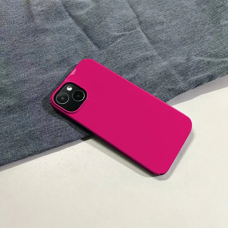 Bold Solid Color Phone Case – Vibrant Hot Pink