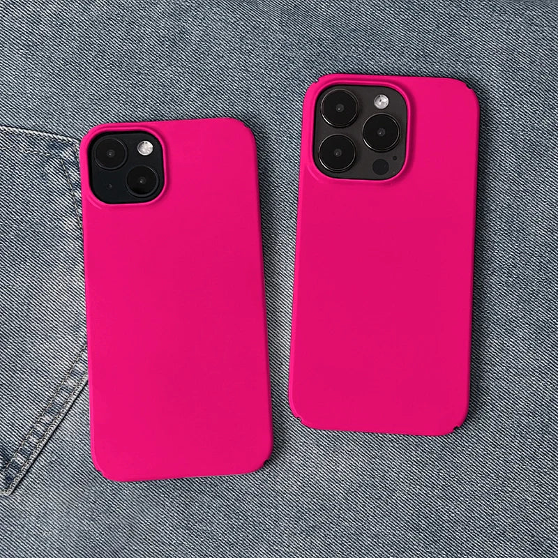 Bold Solid Color Phone Case – Vibrant Hot Pink