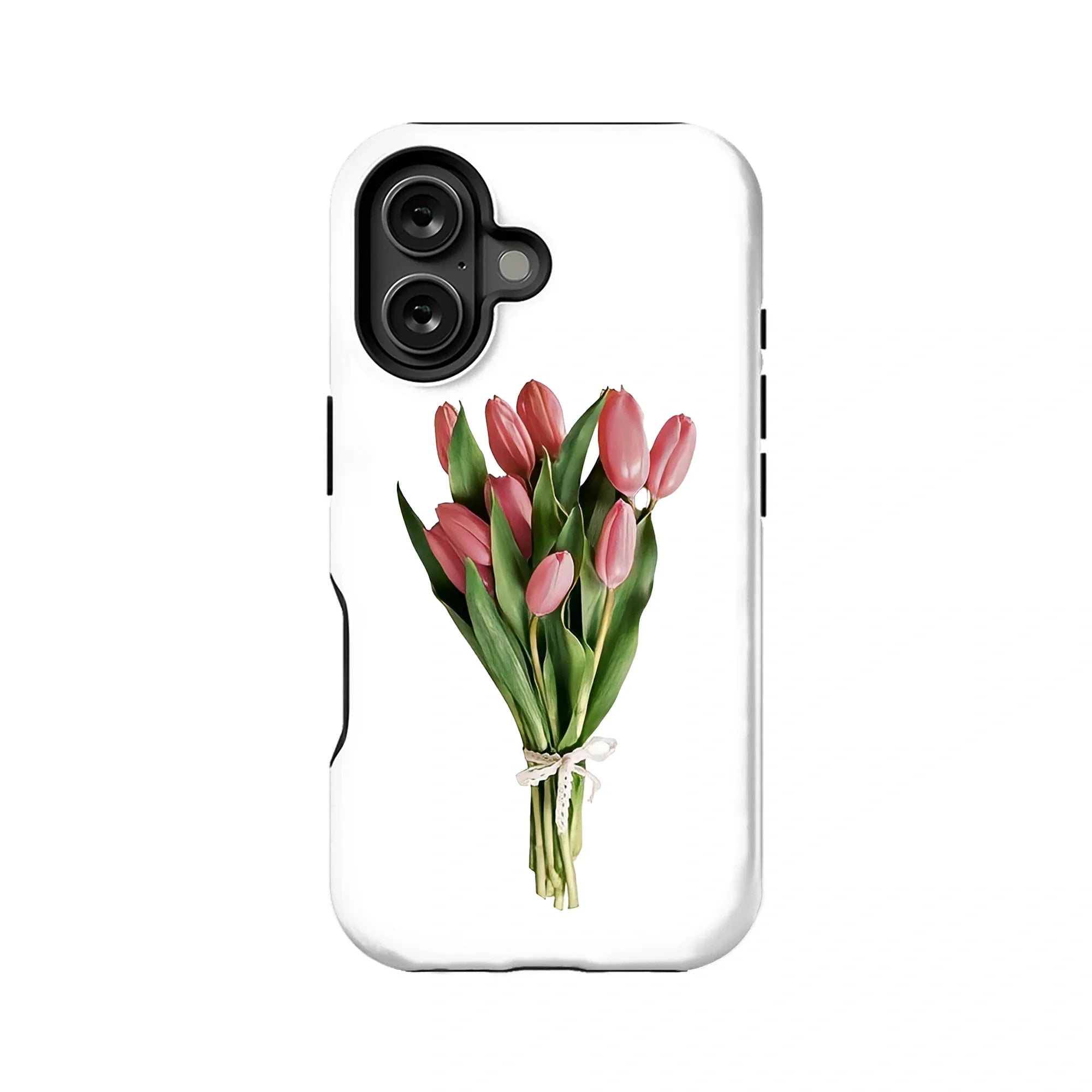 Elegant Pink Tulip Bouquet Phone Case – Simple and Graceful Design