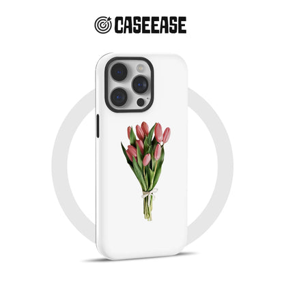Elegant Pink Tulip Bouquet Phone Case – Simple and Graceful Design