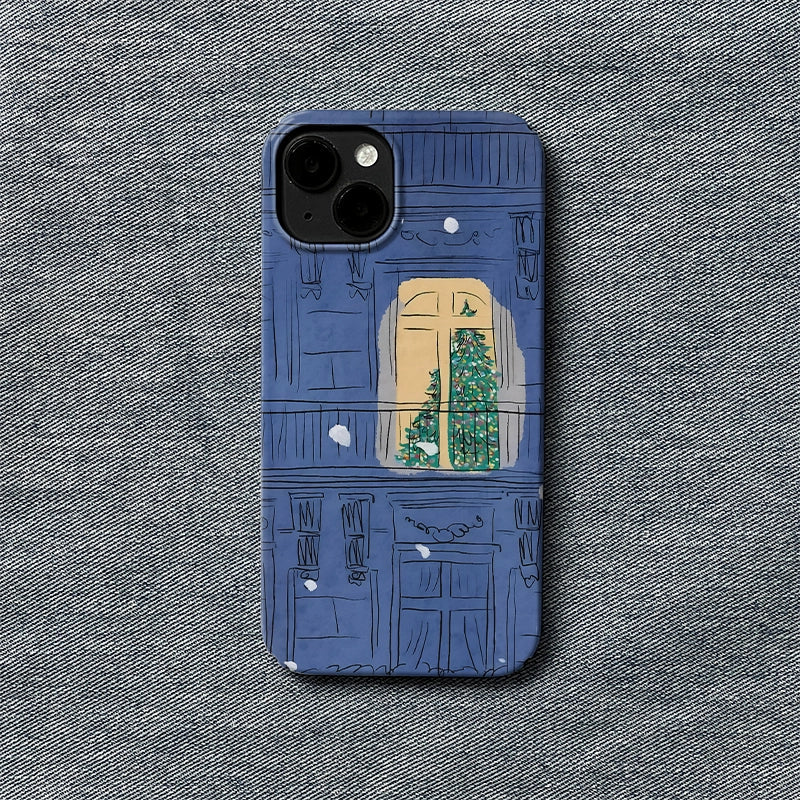 Cozy Christmas Window Phone Case – Festive and Artistic Design
