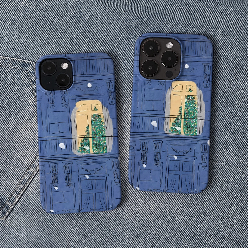 Cozy Christmas Window Phone Case – Festive and Artistic Design
