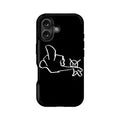 Abstract Sketch Phone Case – Minimalistic Black & White Design