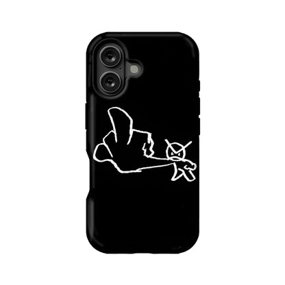 Abstract Sketch Phone Case – Minimalistic Black & White Design