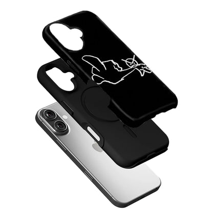 Abstract Sketch Phone Case – Minimalistic Black & White Design