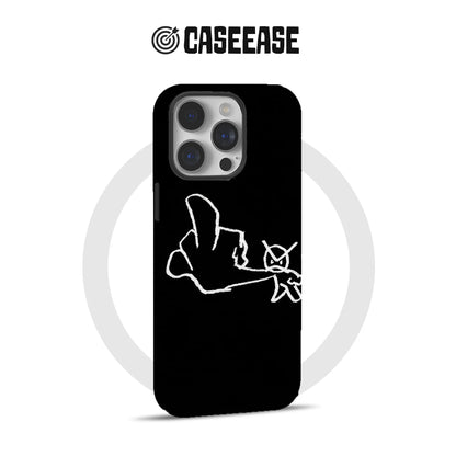 Abstract Sketch Phone Case – Minimalistic Black & White Design
