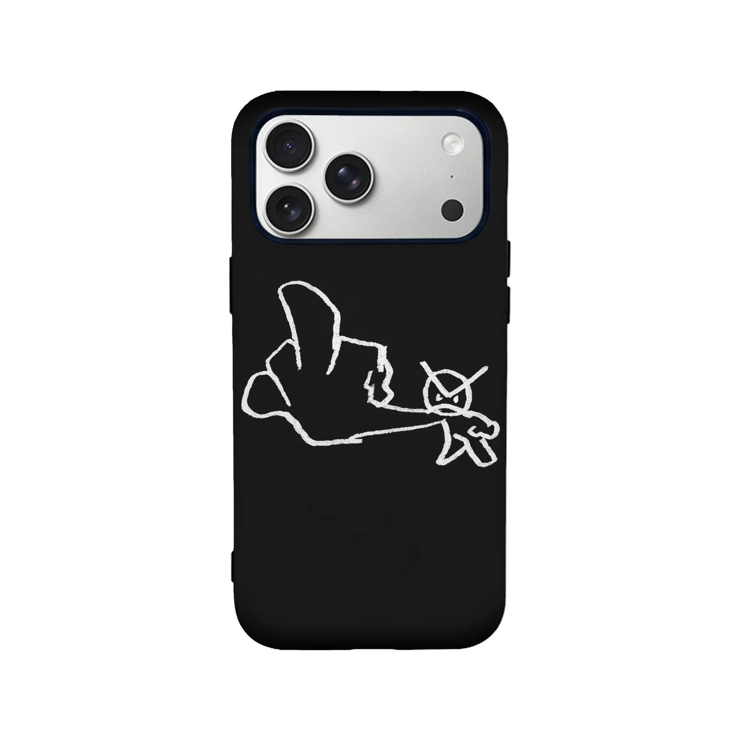 Abstract Sketch Phone Case – Minimalistic Black & White Design