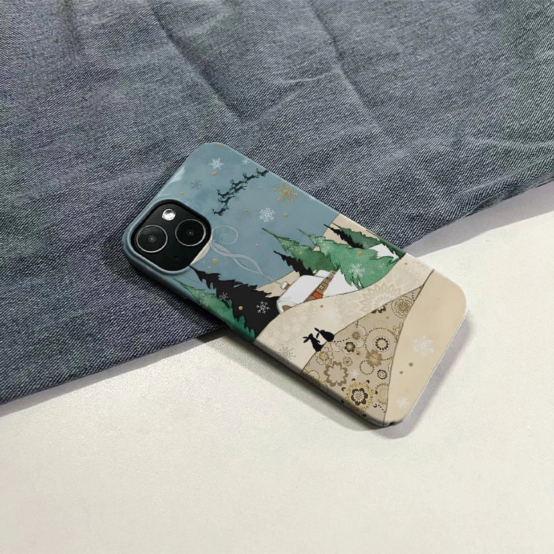 Christmas Winter Cabin Phone Case