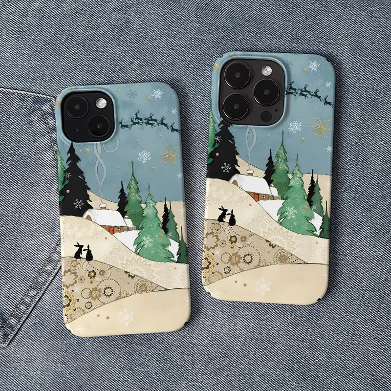 Christmas Winter Cabin Phone Case