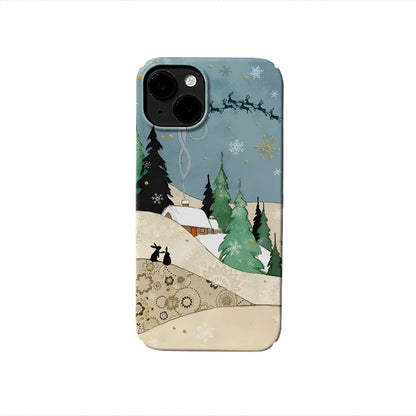 Christmas Winter Cabin Phone Case
