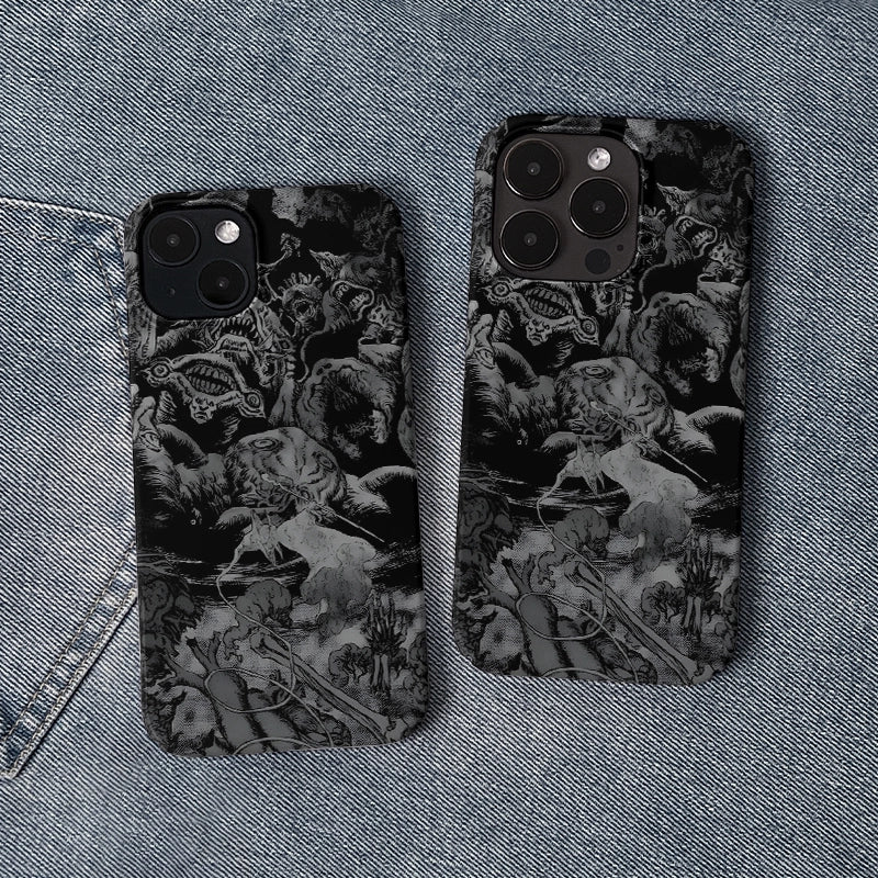 Dark Fantasy Phone Case 2025 – Monochrome Nightmare Art Design