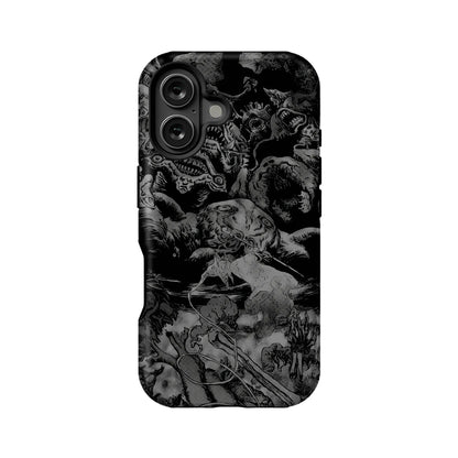 Dark Fantasy Phone Case 2025 – Monochrome Nightmare Art Design