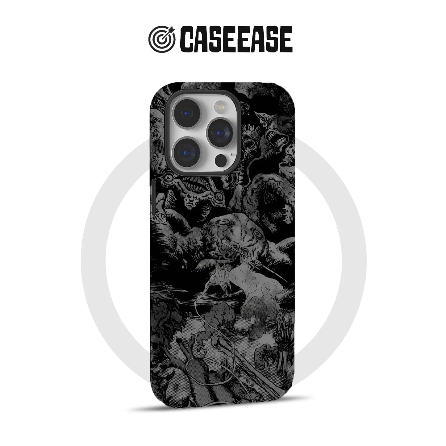 Dark Fantasy Phone Case 2025 – Monochrome Nightmare Art Design