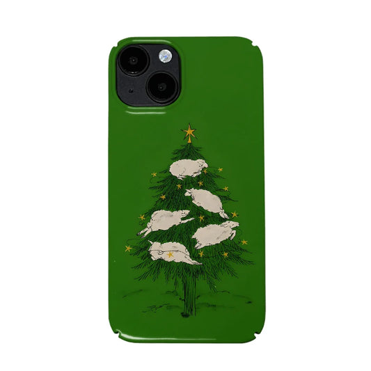 Christmas Sheep Tree Phone Case – Festive and Unique Holiday Design