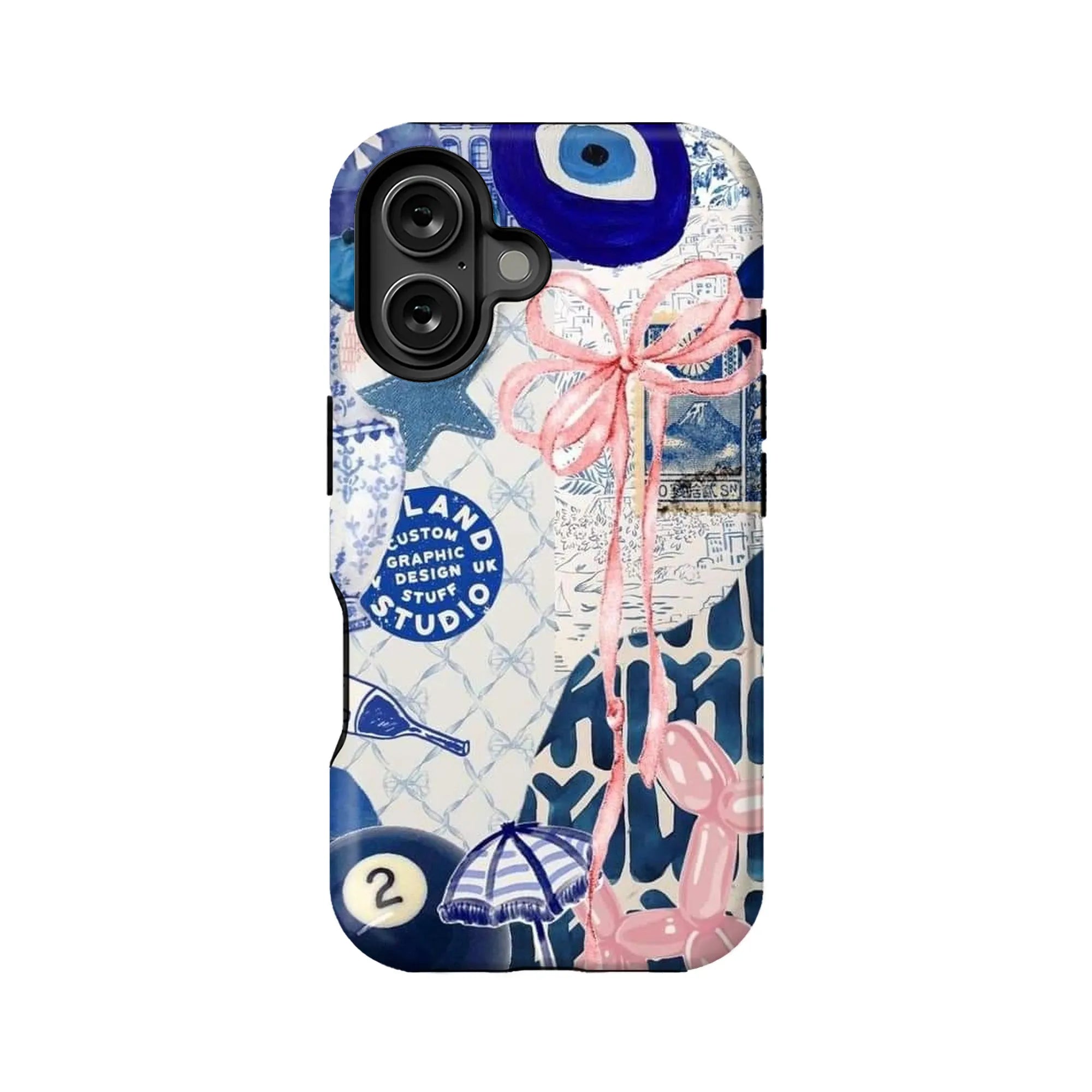 Artistic Blue and Pink Phone Case