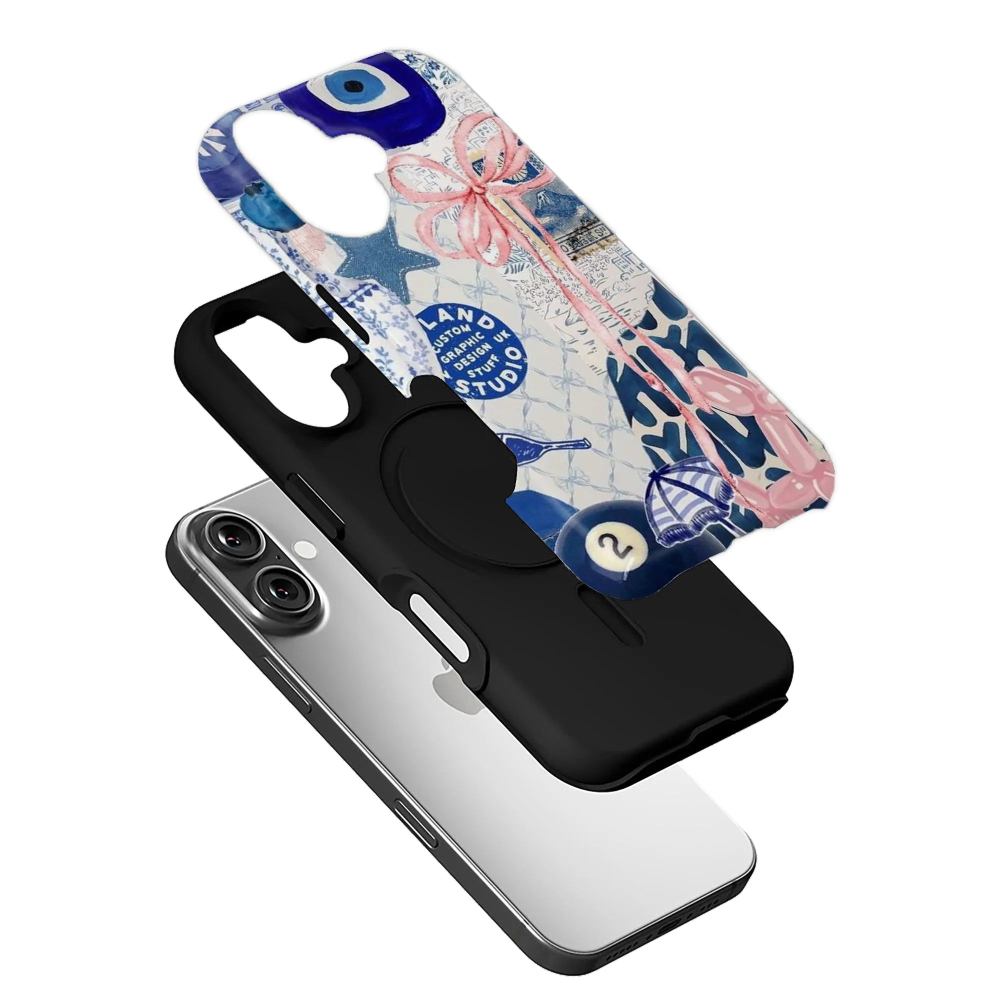 Artistic Blue and Pink Phone Case